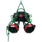 Treemagineers-designed arborist harness - Kinisi Max built by DMM. Padded structural webbing, replaceable wear parts and modular bridges. Small, Medium and Large. 1