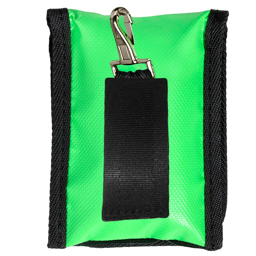 Buy the genuine Buckingham Blood Stopper Pouch at Cannings. Compact, saddle-mountable vinyl emergency first aid pouch equipped with a large trauma dressing. attachment to harness showing
