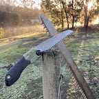 Compact, sharp, and built for outdoors, the Silky PocketBoy 130mm folding saw trusted by gardeners, arborists, hikers, and campers. Available in fine to large tooth options. black handle in action shot